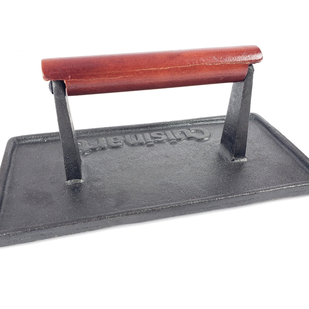 Cuisinart Cast Iron Grill Press, Wood Handle